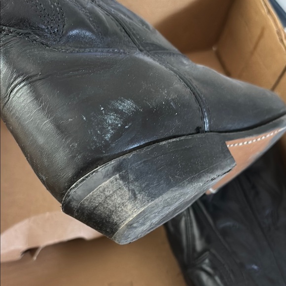 Vittorio Ricci Studio Black Leather Cowboy Boots. Size 8M. - Picture 10 of 12